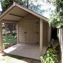 8 x 8 medium classic with a 6 foot gable porch.